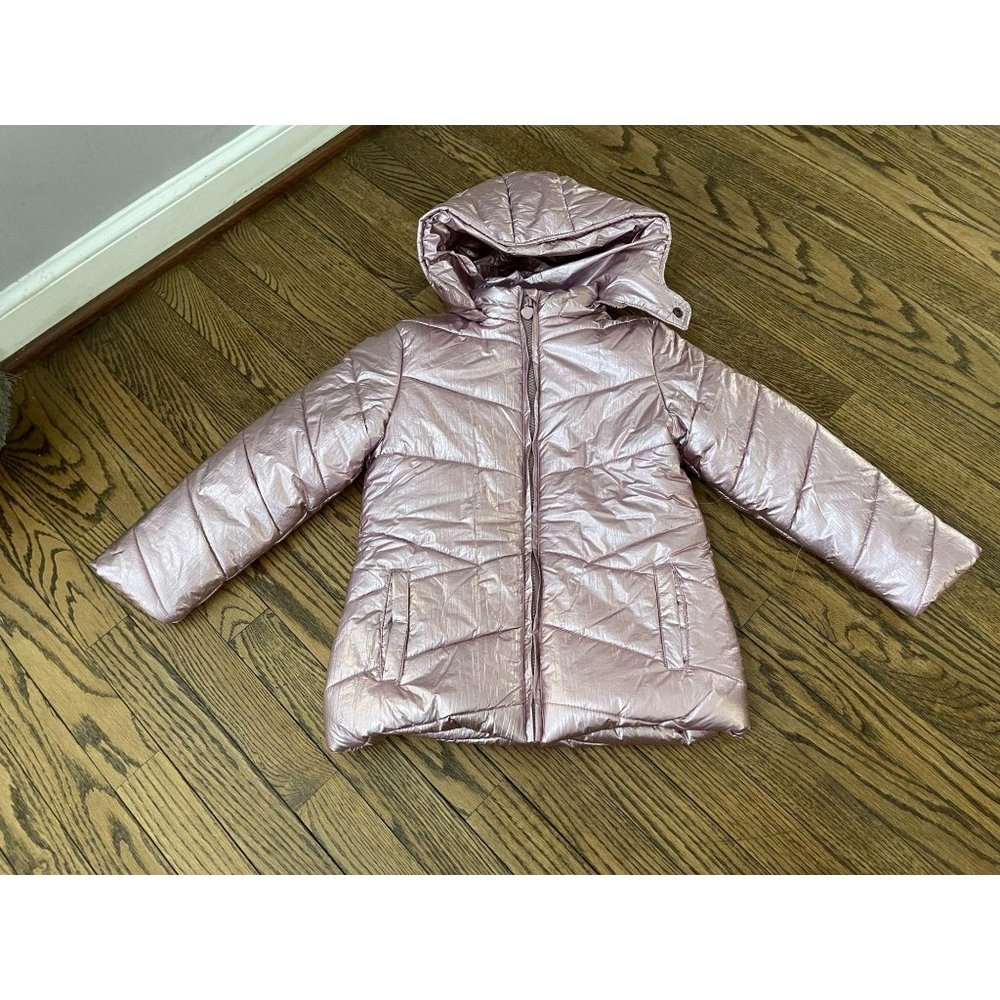 Losan Girl's Metallic Puffer Coat with Hood - 7